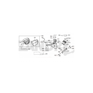 Achterlicht - Achterspatbord Santini Capri 125 wit