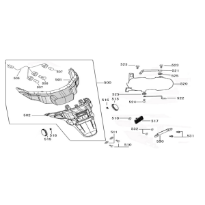 Achterlicht - Achterspatbord Neco Lola wit