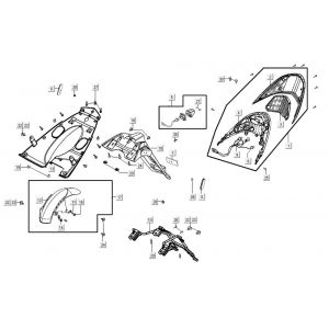Achterlicht - Achterspatbord Agility CITY 16 125