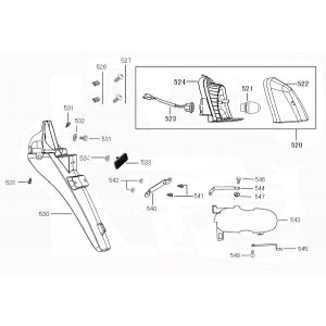 Achterlicht - Achterspatbord Benzhou ZN50QT-36 creme