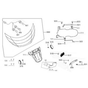 Achterlicht - Achterspatbord Berini Sprint wit