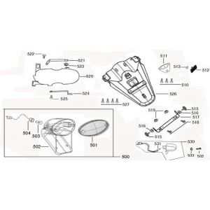 Achterlicht - Achterspatbord China Joy mat antraciet
