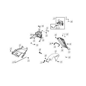 Achterlicht - Achterspatbord Kymco Delivery 4-takt wit
