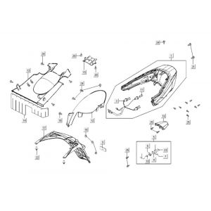 Achterlicht - Achterspatbord Kymco GTI 300i