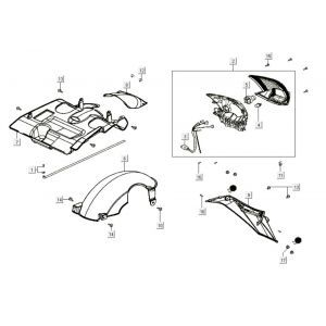 Achterlicht - Achterspatbord Kymco Like 200i Wit