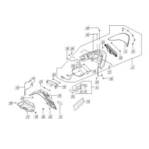 Achterlicht - Achterspatbord Kymco Xciting 500i