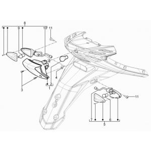 Achterlicht - Knipperlichten achterzijde Piaggio Typhoon 50 2-takt Euro 3 2011