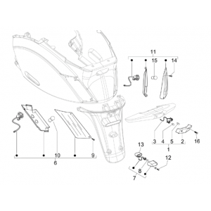 Achterlicht - Knipperlichten achterzijde Piaggio Zip 50 SP 2-takt LC 2006-2013