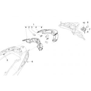 Achterlicht - Knipperlichten achterzijde Piaggio Liberty 125 IGET 3V ABS Euro 5