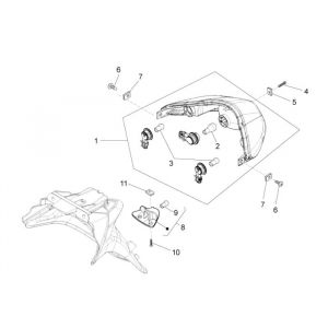 Achterlicht Piaggio New Fly 4-takt 4V