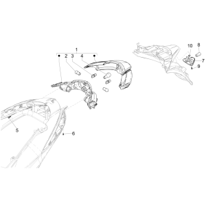 Achterlicht - Knipperlichten achterzijde Piaggio Liberty 50