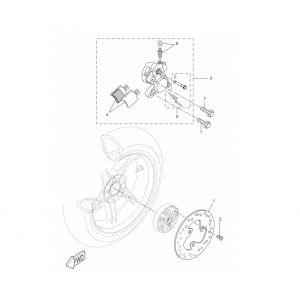 Remklauw - Remschijf achterzijde  Yamaha Aerox 50 2-takt LC 2013