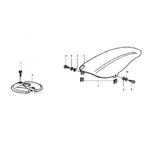 Achterspatbord Piaggio Typhoon 50 2-takt AC 1998-2005