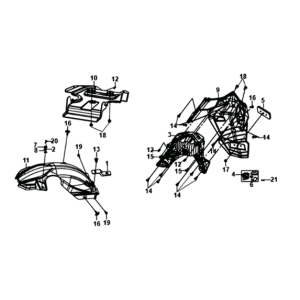 Achterspatbord / spatlap Sym Orbit III 125I E4