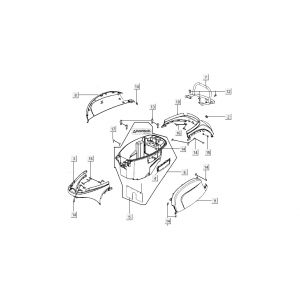 Motorschermen - Helmbak - Achterdrager Kymco New Sento 50i 4-takt goud