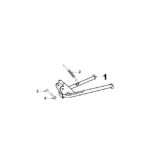 Schokbreker - Middenstandaard Peugeot Vogue Zwart