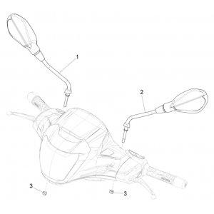 Spiegels Piaggio Beverly 300 HPE 4V ABS Euro 5 2021-2022