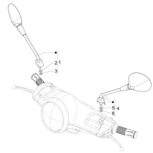 Spiegels Vespa Primavera 125 3V IE ABS