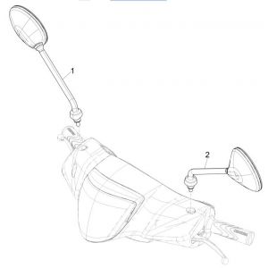 Spiegels Piaggio Liberty 125 IGET 3V ABS Euro 5