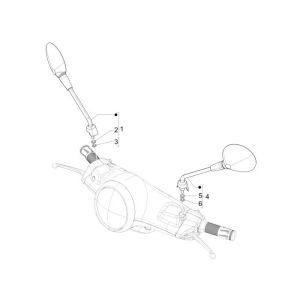 Spiegels Vespa Primavera 50 4-takt 4V