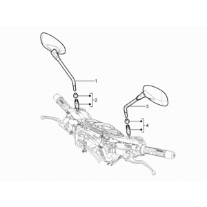 Spiegels Piaggio Beverly 350 Sport Touring Euro 3 2013-2014