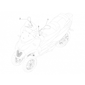 Spiegels Piaggio MP3 500 LT Business 2014-2016
