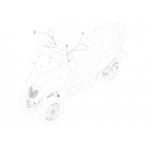 Spiegels Piaggio MP3 500 LT Sport 2014-2016