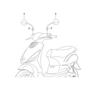 Spiegels Piaggio Zip 2000 4-takt AC