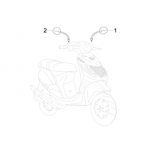 Spiegels Piaggio Zip 50 SP 2-takt LC 2006-2013
