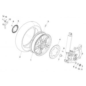 Achterwiel - Remschijf Piaggio MP3 300 HPE / 300 HPE Sport ABS Euro 5 2020-2022