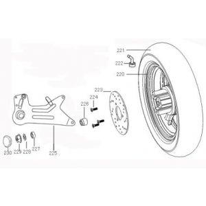 Achterwiel - Remschoenen Benzhou ZN50QT-36 creme