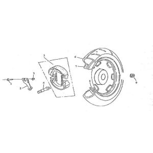 Achterwiel - Remschoenen BTC Grande Retro 125