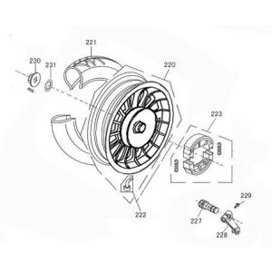 Achterwiel - Remschoenen China Swan - Riva smokey