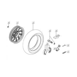 Achterwiel - Remschoenen Kymco People One 125i