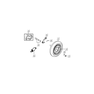 Achterwiel - Remschoenen Kymco VP50i Euro 4 tecno silver