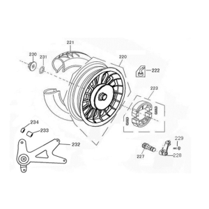 Achterwiel - Remschoenen Lintex HT50QT-12 125 matzwart