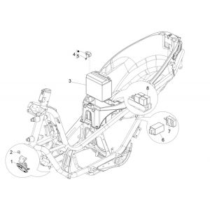 Accu - Claxon - Startrelais Piaggio MP3 300 HPE / 300 HPE Sport ABS Euro 5 2020-2022