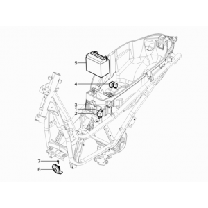 Accu - Claxon - Startrelais Piaggio Beverly 350 Sport Touring Euro 3 2013-2014