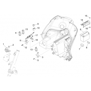 Accu - Claxon - Startrelais Piaggio Fly 125 IE 4-takt 3V Euro 3