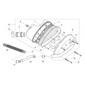 Luchtflter versie carburateur Aprilia SR 50 LC (injectie en carburateur) 2004-2009
