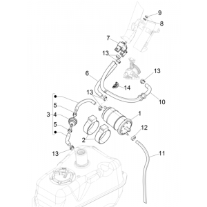 Anti-percolatiesysteem Piaggio Beverly 300 HPE 4V ABS Euro 5 2021-2022