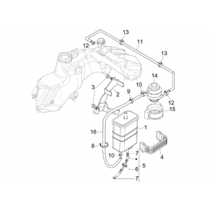 Anti-percolatiesysteem Vespa GTS 300 ie 2008-2016 (met en zonder ABS)