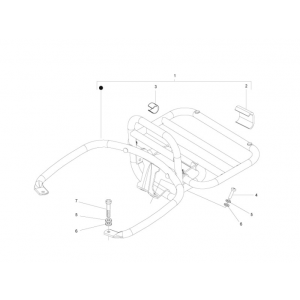 Achterdrager Vespa GTS 250 ie 2005-2016 (zonder ABS)