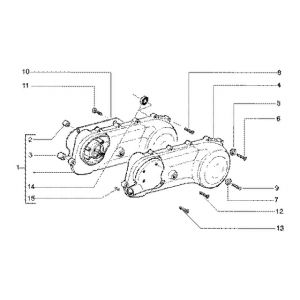 Bedekking transmissie Gilera Runner FXR 180 2-takt
