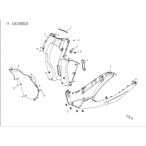 Beenschild - Onderspoiler AGM Venom wit