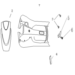 Voorkap  - Beenschild  China Ape 50 wit