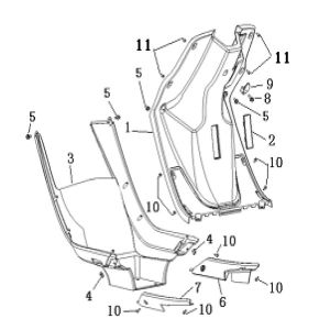 Beenschild Generic Cracker 50 2-takt zwart 2010 25