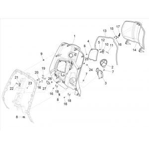 Beenschild Vespa Sprint 125 3V IE ABS Euro 5 2021