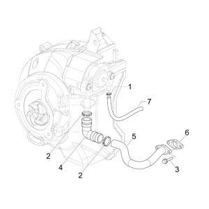 Secundaire luchttoevoer Gilera Runner 200 VXR 4-takt 2006