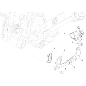 Secundaire luchttoevoer Piaggio Liberty 50 4-takt AC